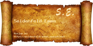 Seidenfeld Emma névjegykártya